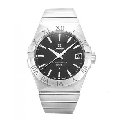 Black Dials Omega Constellation Chronometer 123.10.38.21.01.001 Replica Watches With 38 MM Steel Cases