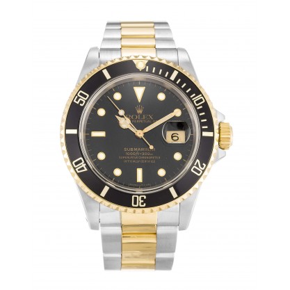 Black Dials Rolex Submariner 16613 Replica Watches With 40 MM Steel & Gold Cases For Men